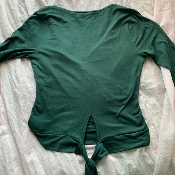 green Surplice blouse - Picture 2 of 3
